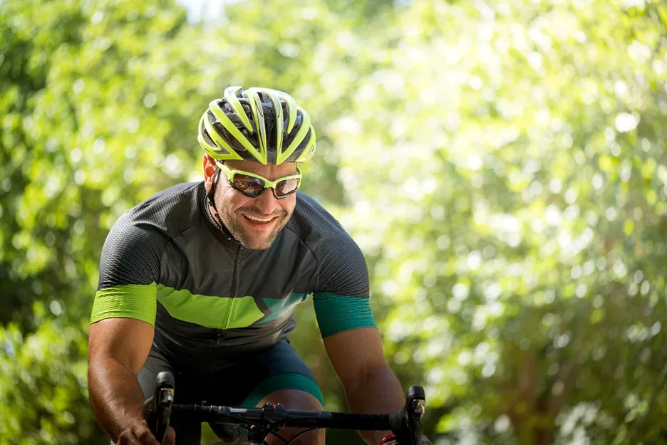 a man went out cycling