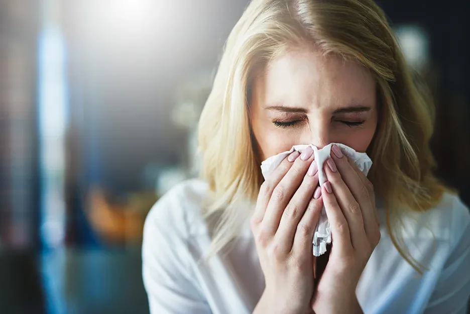 a woman has colds