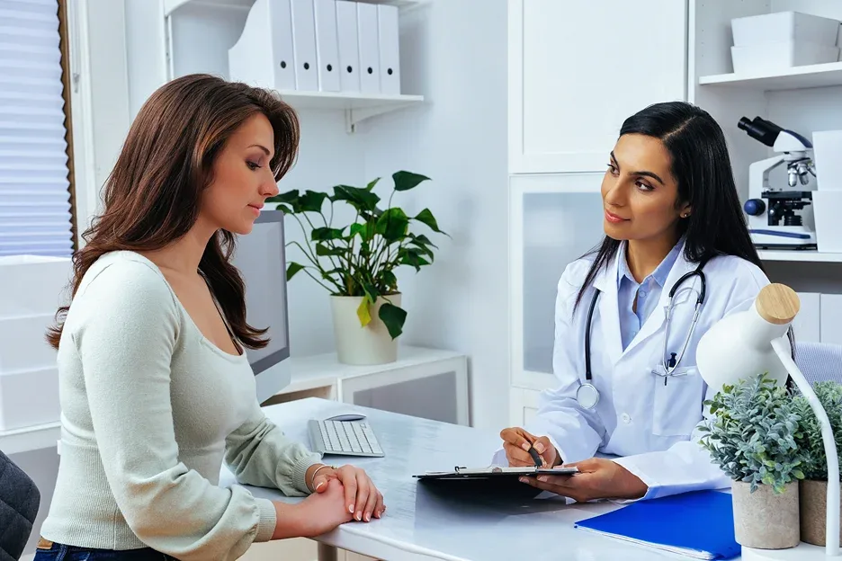 patient and doctor consult