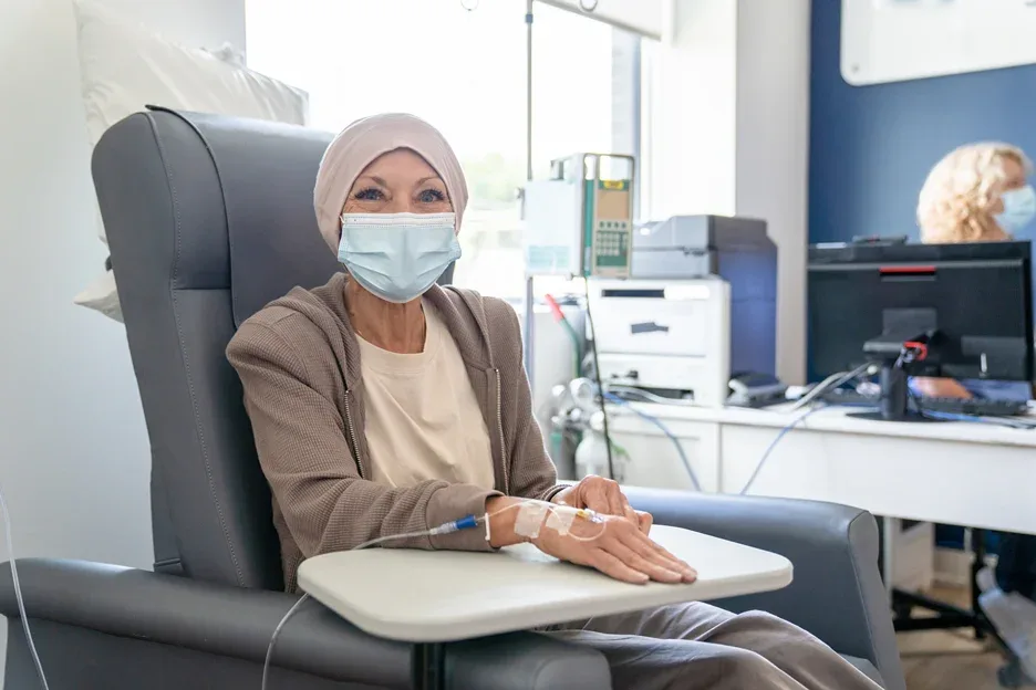 a woman received cancer treatment