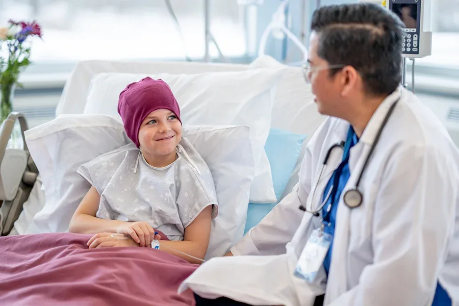 a little boy who is battling cancer talked to his doctor