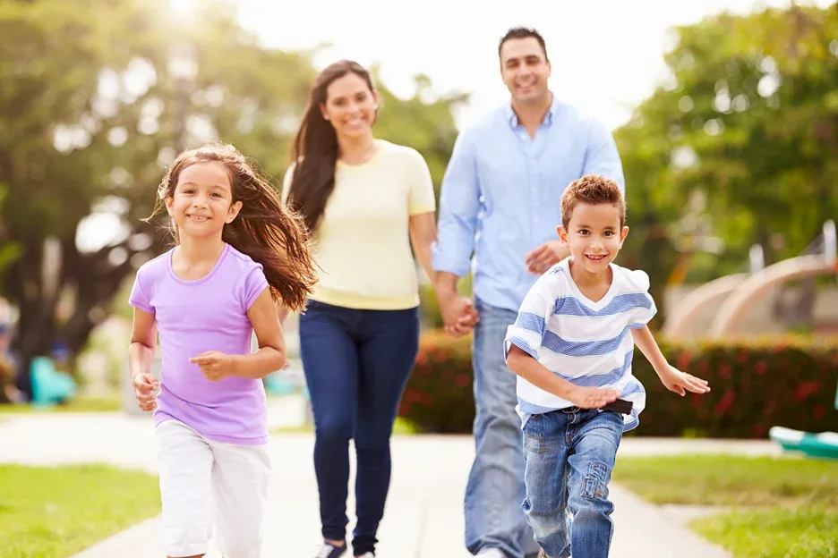 happy. healthy family