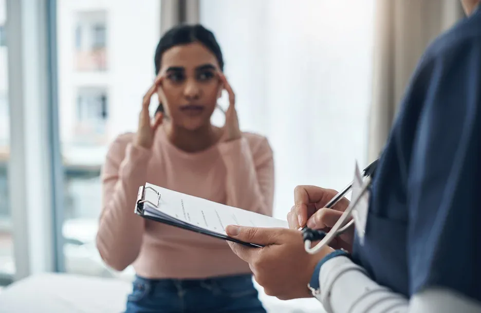 a patient had a consultation with her doctor on chronic headaches