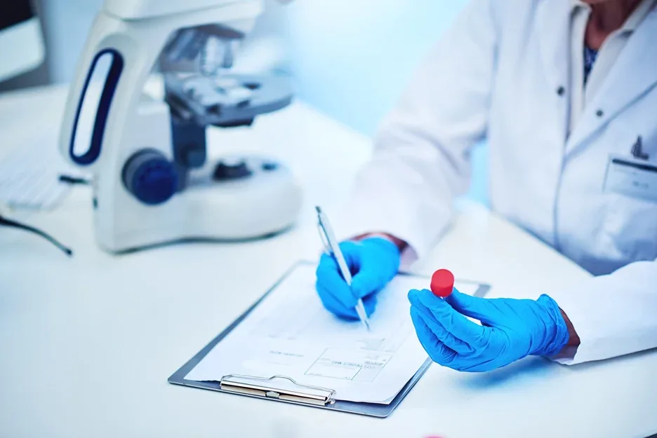 a specialist records test results