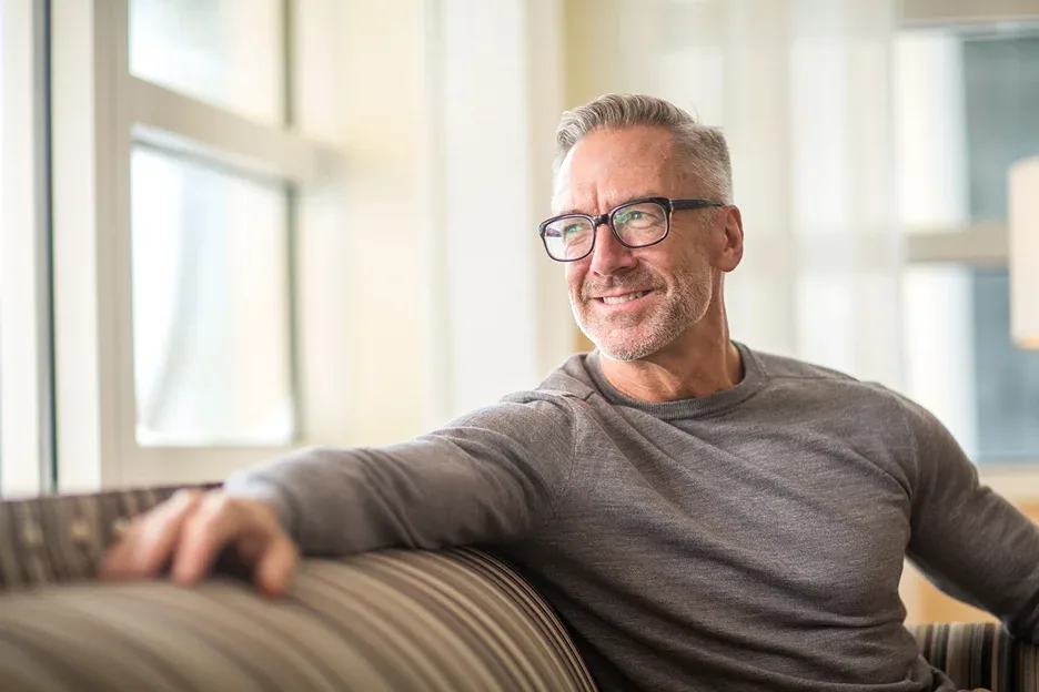 a portrait of a happy man
