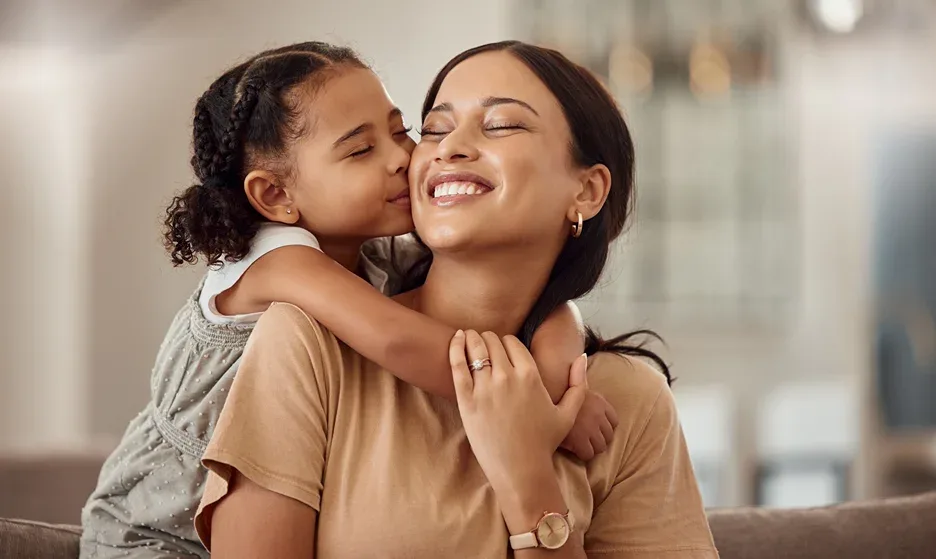 a mother and daughter bonding