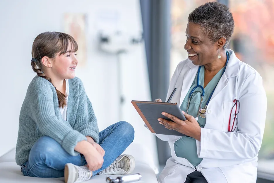 doctor and child consult